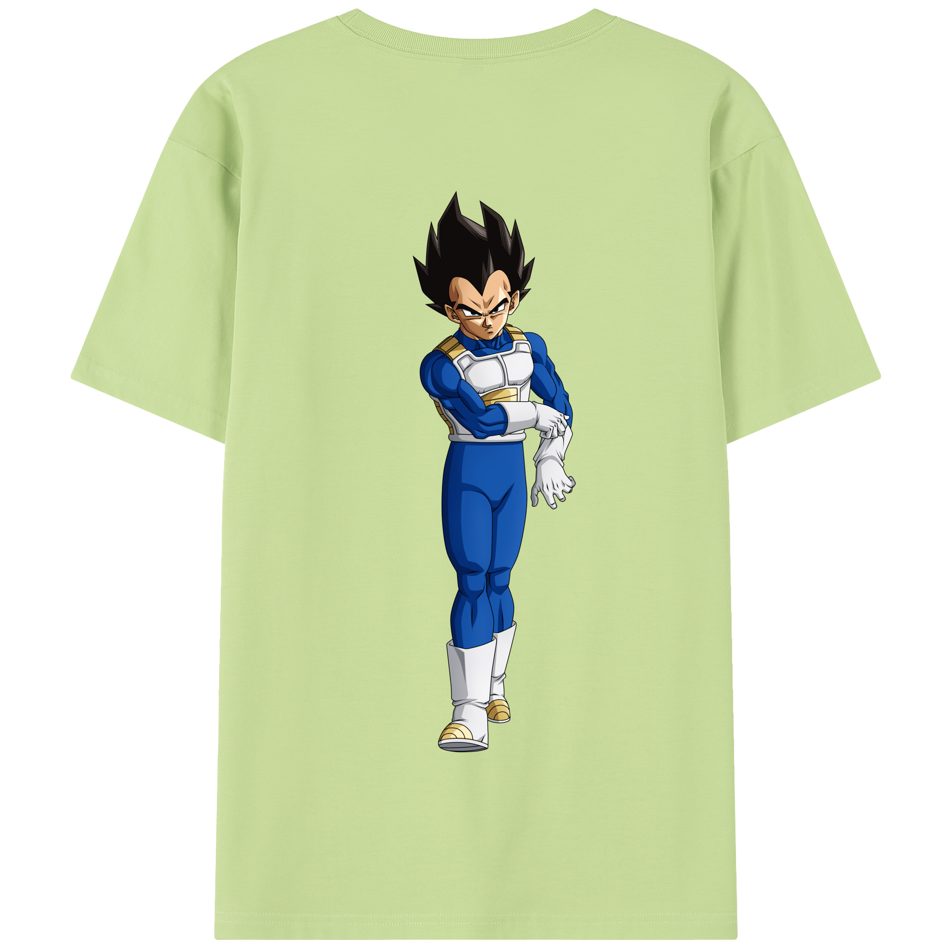 （画像用） ドラゴンボール ベジータ四世（Bejīta Yonsei）DRAGON BALL Vegeta IV 綿100％半袖Tシャツ（背面プリント）
